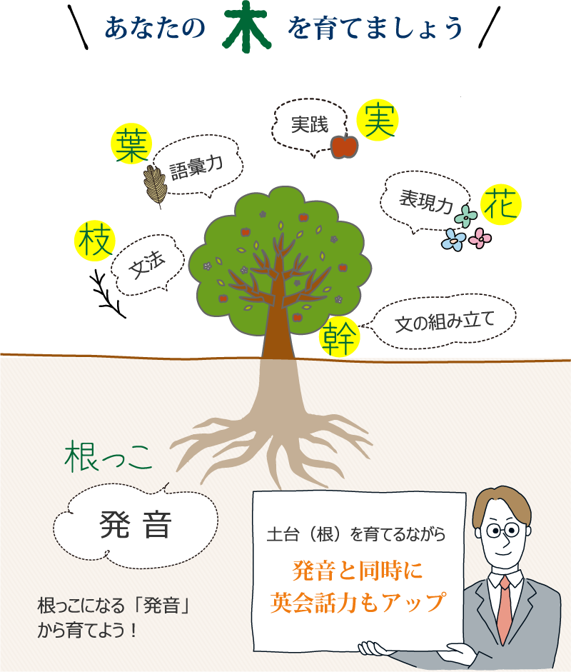 画像：あなたの木を育てましょう 発音と同時に英会話力もアップ